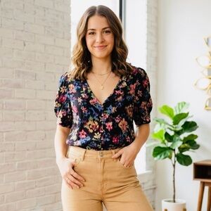 Zara Multicolor Floral Blouse